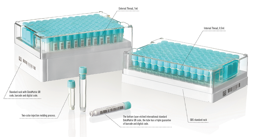 SBS Standard 2D Cryostorage Vial REF105-0503 /105-1003