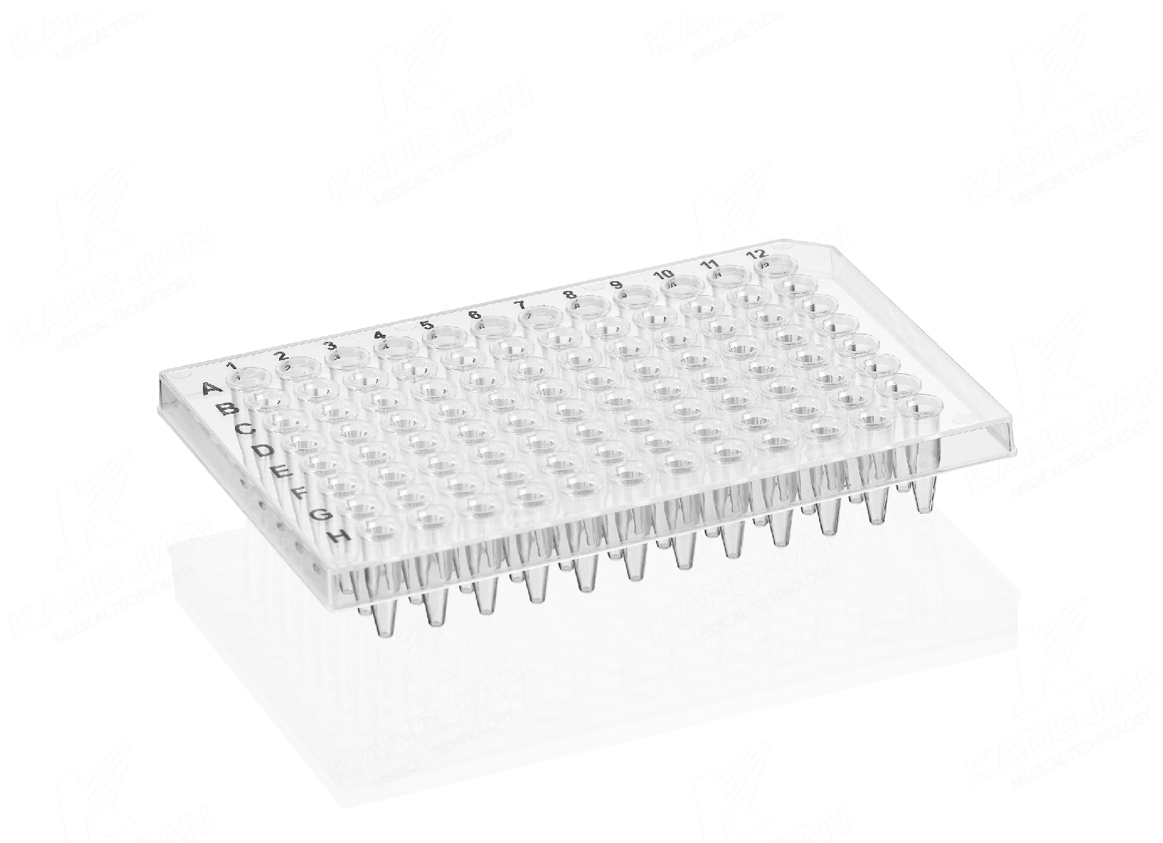 Half-skirt 96-well PCR plate 