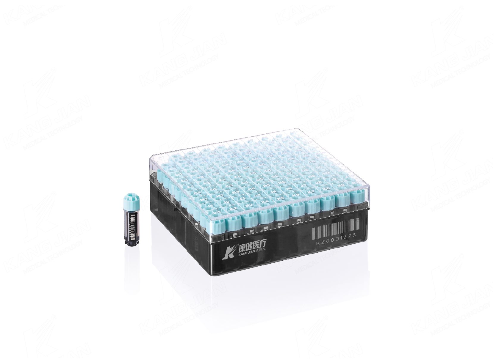 Multi-coded cryostorage vial