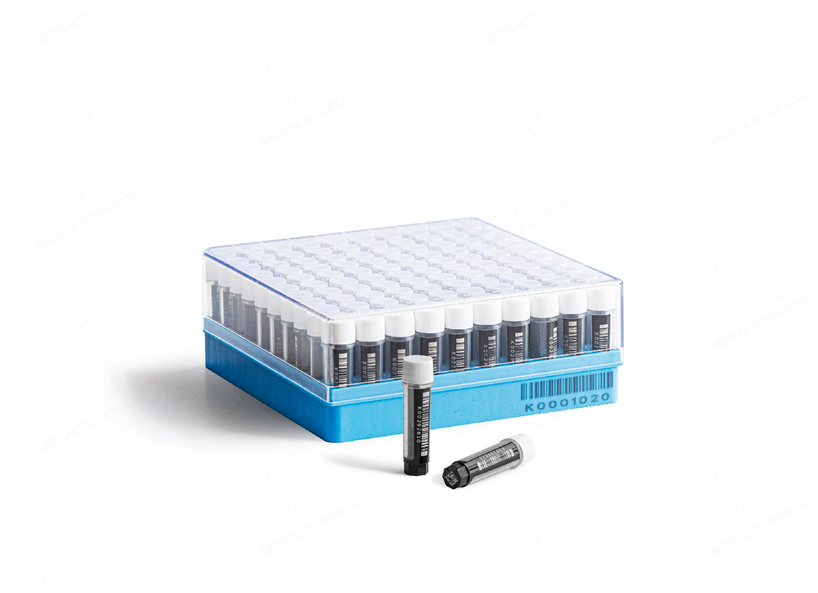 Multi-coded cryostorage vial